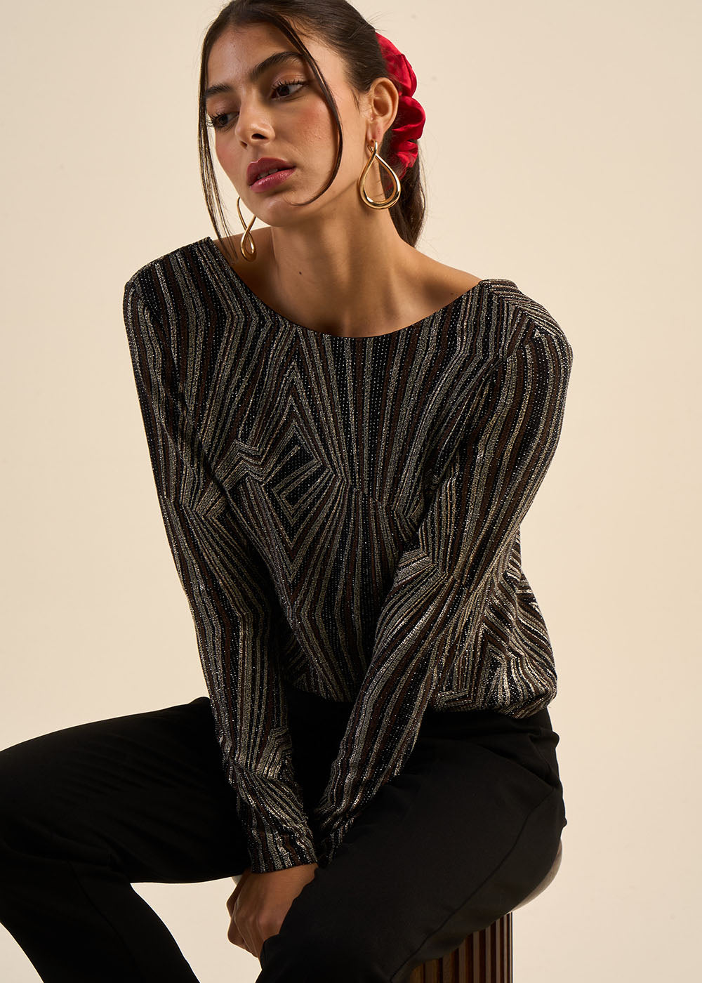 Elegant round-neck top - Sud Express - 5 - Sud Express