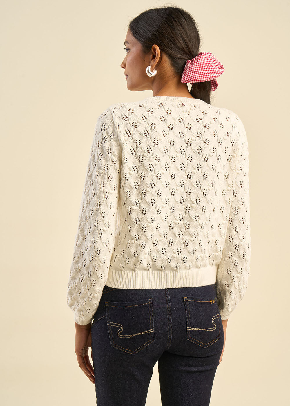 GARYA 100% cotton open-weave cardigan - 3 - Sud Express - Sud Express