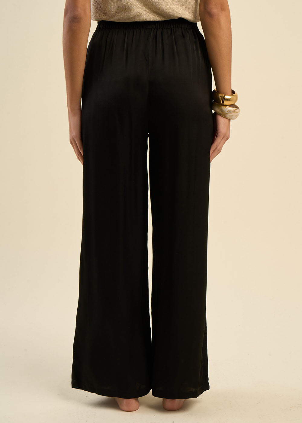 PAROCKYX Wide-leg satin trousers  - 3 - Sud Express - Sud Express