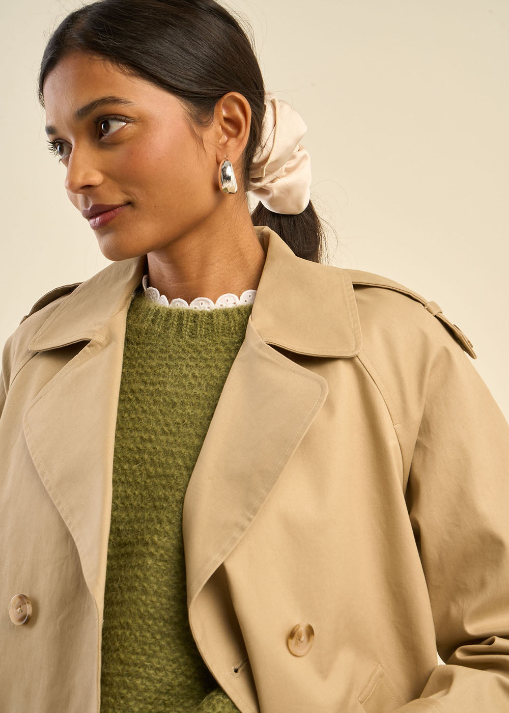 VANELO Short double-breasted trench coat - 4 - Sud Express - Sud Express