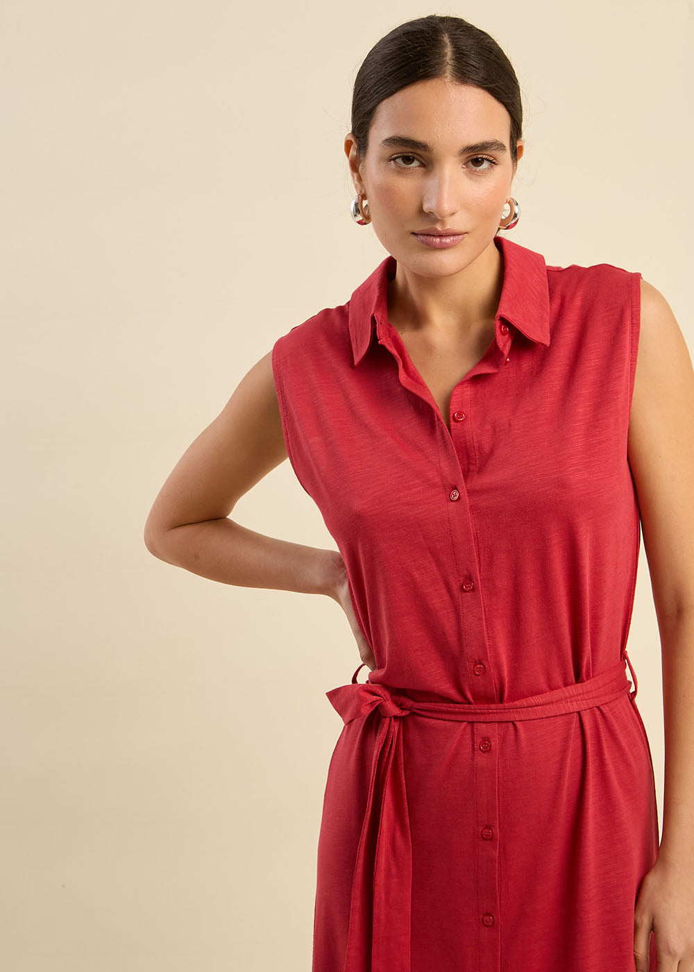 RALIANY Shirt dress with tie - 2 - Sud Express - Sud Express