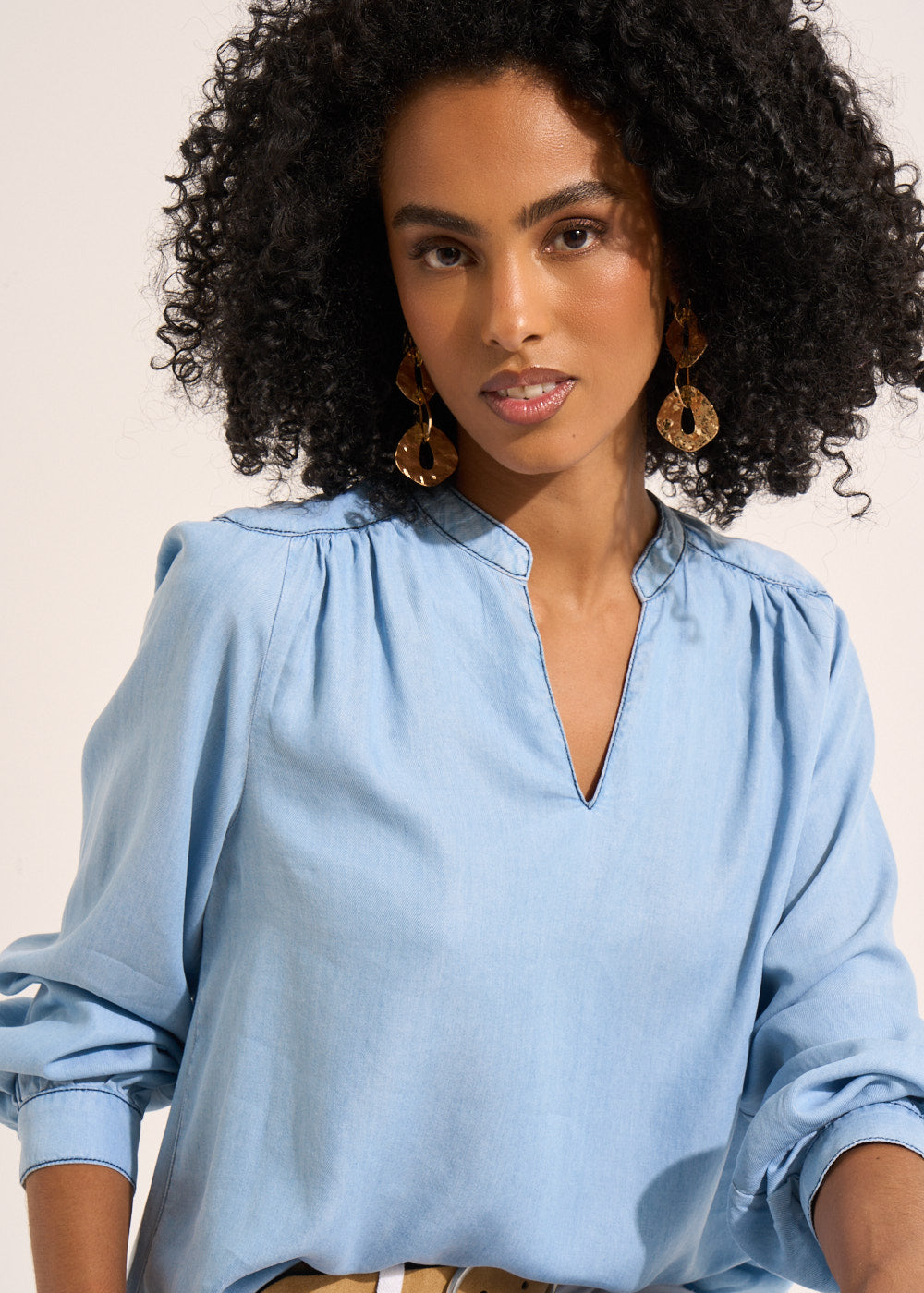 BONNY Denim blouse - 1 - Sud Express - Sud Express