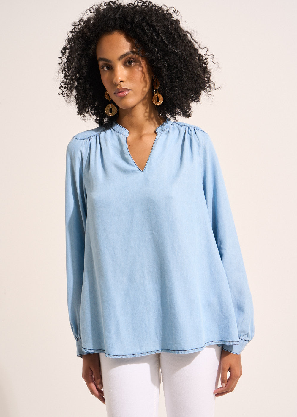 Denim blouse - Sud Express - 4 - Sud Express