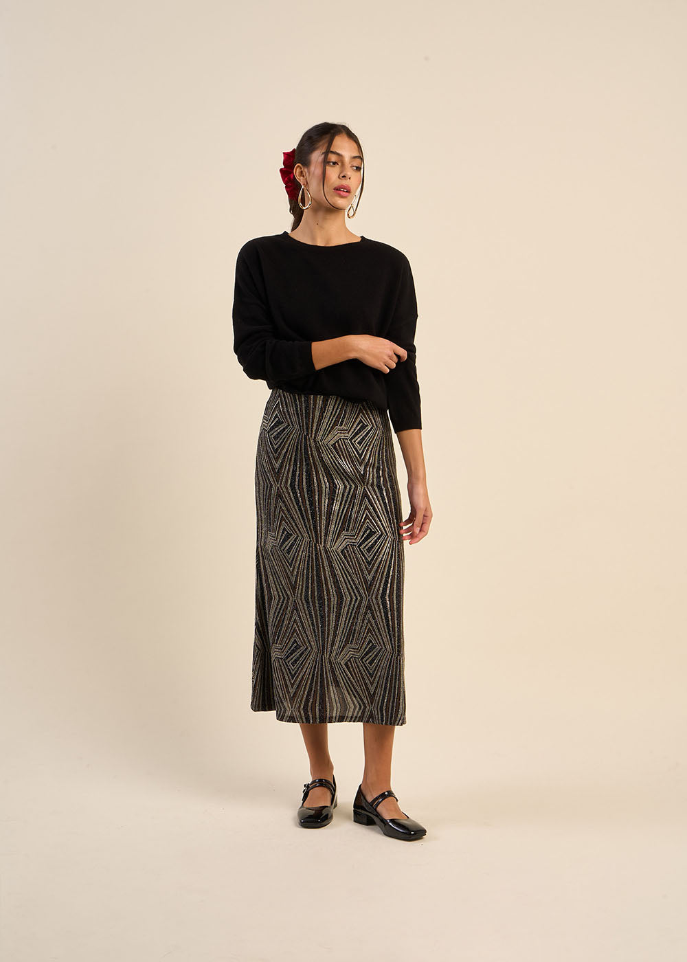 JABYLA Printed long skirt - 1 - Sud Express - Sud Express