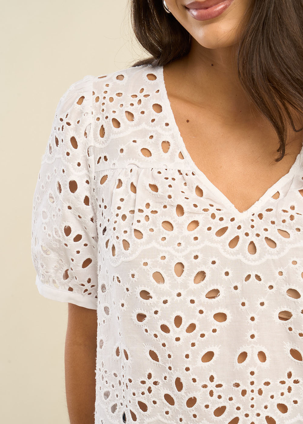 TALISA Broderie anglaise blouse - 2 - Sud Express - Sud Express
