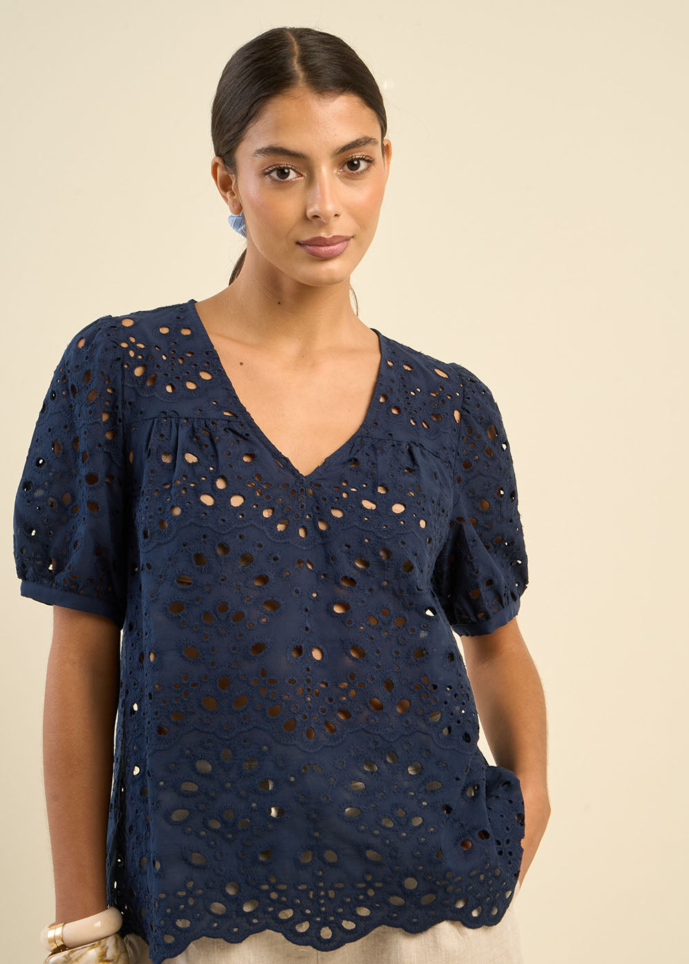 TALISA Broderie anglaise blouse - 2 - Sud Express - Sud Express