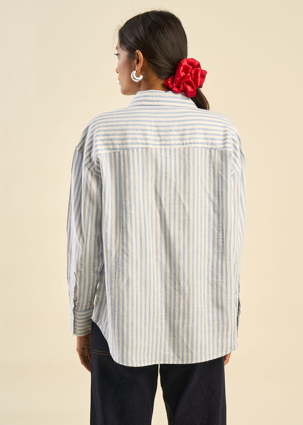 CATTY Striped shirt with lurex thread detail - 3 - Sud Express - Sud Express