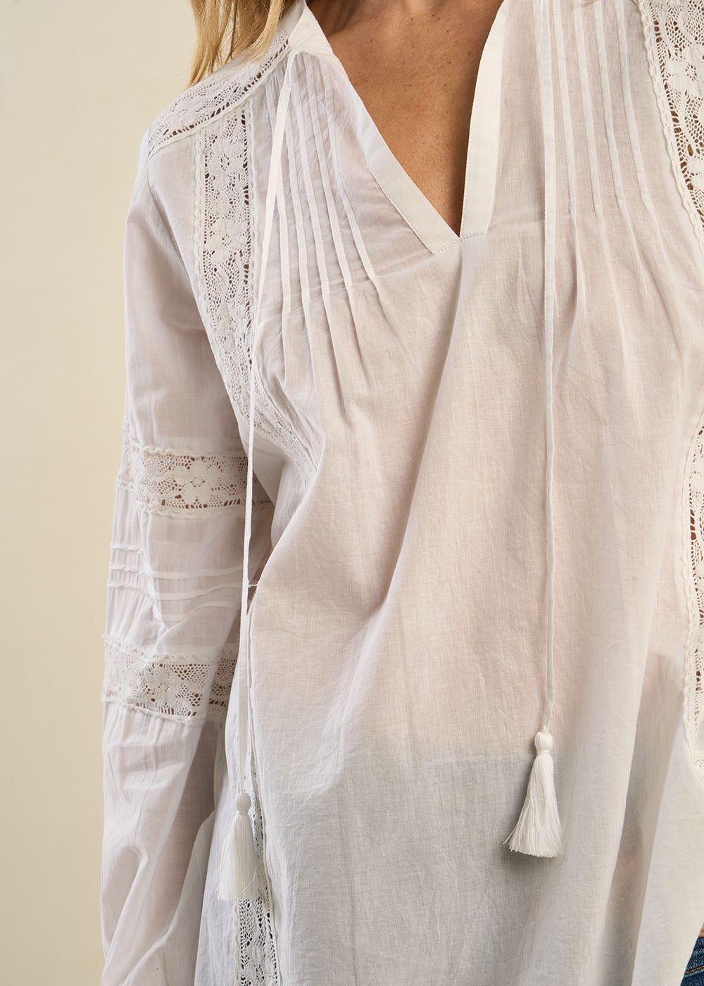 THEOSIE Blouse with Tunisian collar - 2 - Sud Express - Sud Express