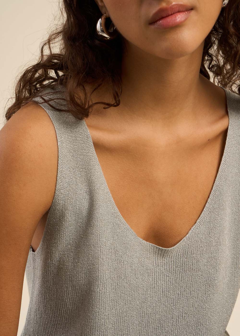 DIBBA Sparkling knit tank top - 2 - Sud Express - Sud Express