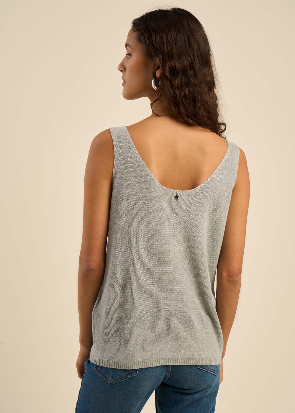 DIBBA Sparkling knit tank top - 3 - Sud Express - Sud Express