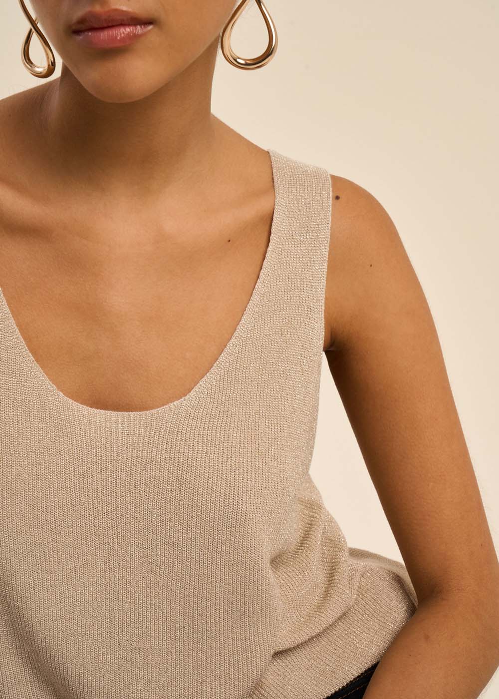 DIBBA Sparkling knit tank top - 2 - Sud Express - Sud Express