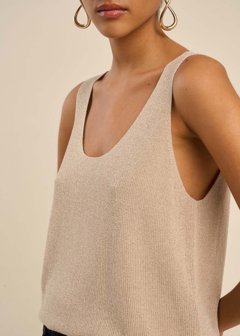 DIBBA Sparkling knit tank top - 4 - Sud Express - Sud Express
