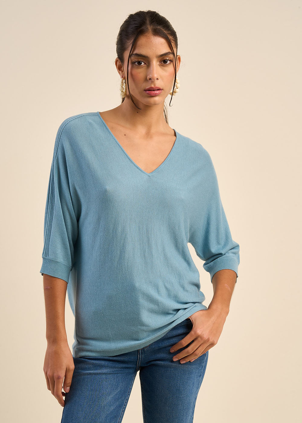 MARILOUIS Oversized jumper with bat sleeves  - 1 - Sud Express - Sud Express