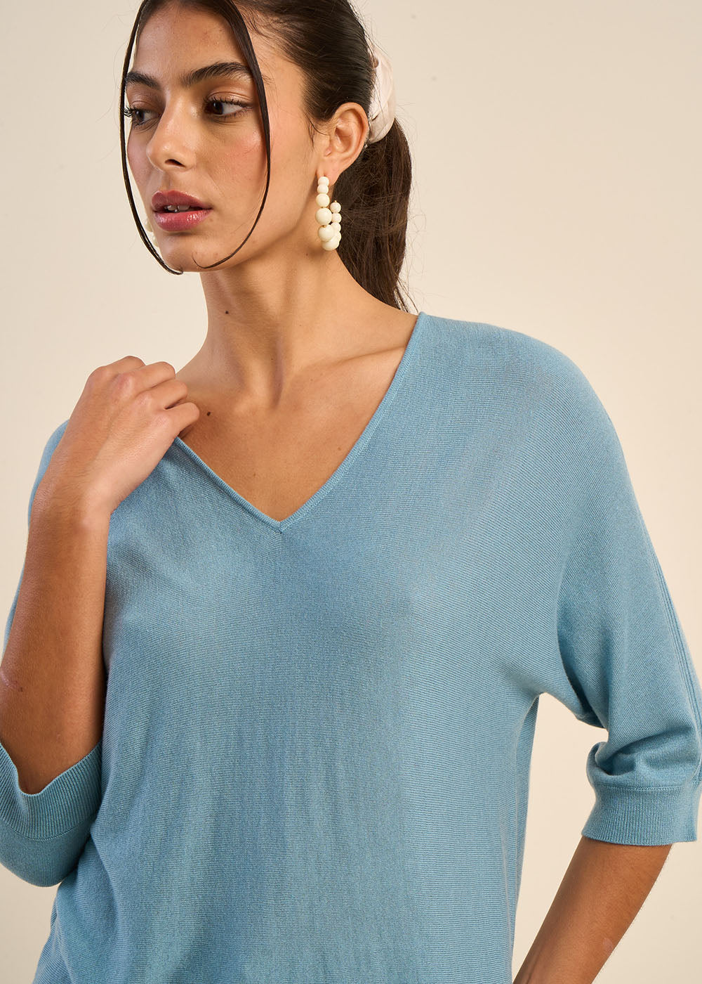 MARILOUIS Oversized jumper with bat sleeves  - 2 - Sud Express - Sud Express