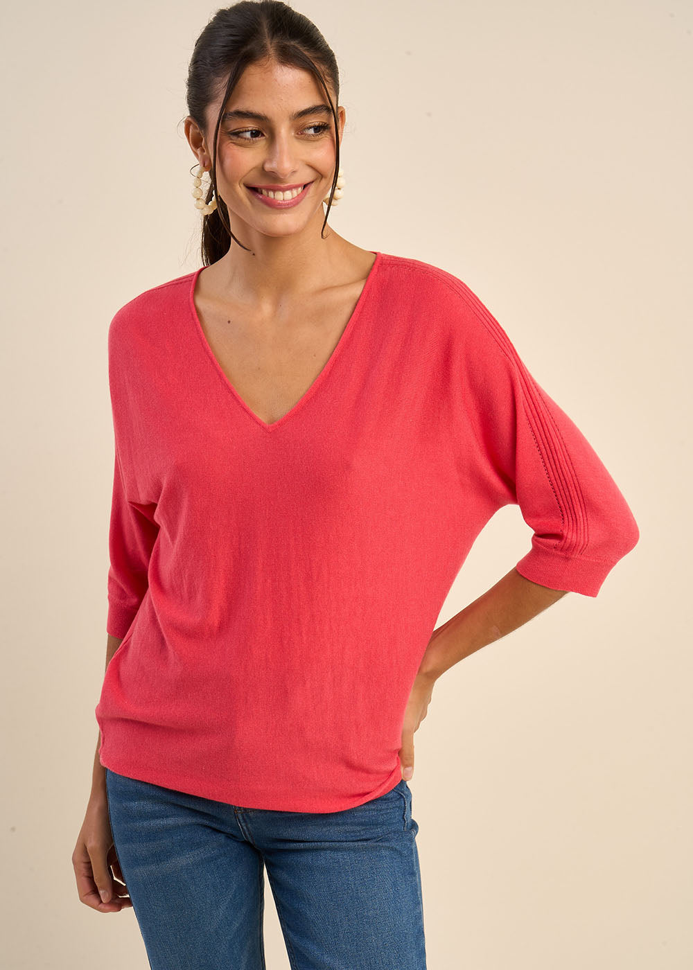 MARILOUIS Oversized jumper with bat sleeves  - 1 - Sud Express - Sud Express