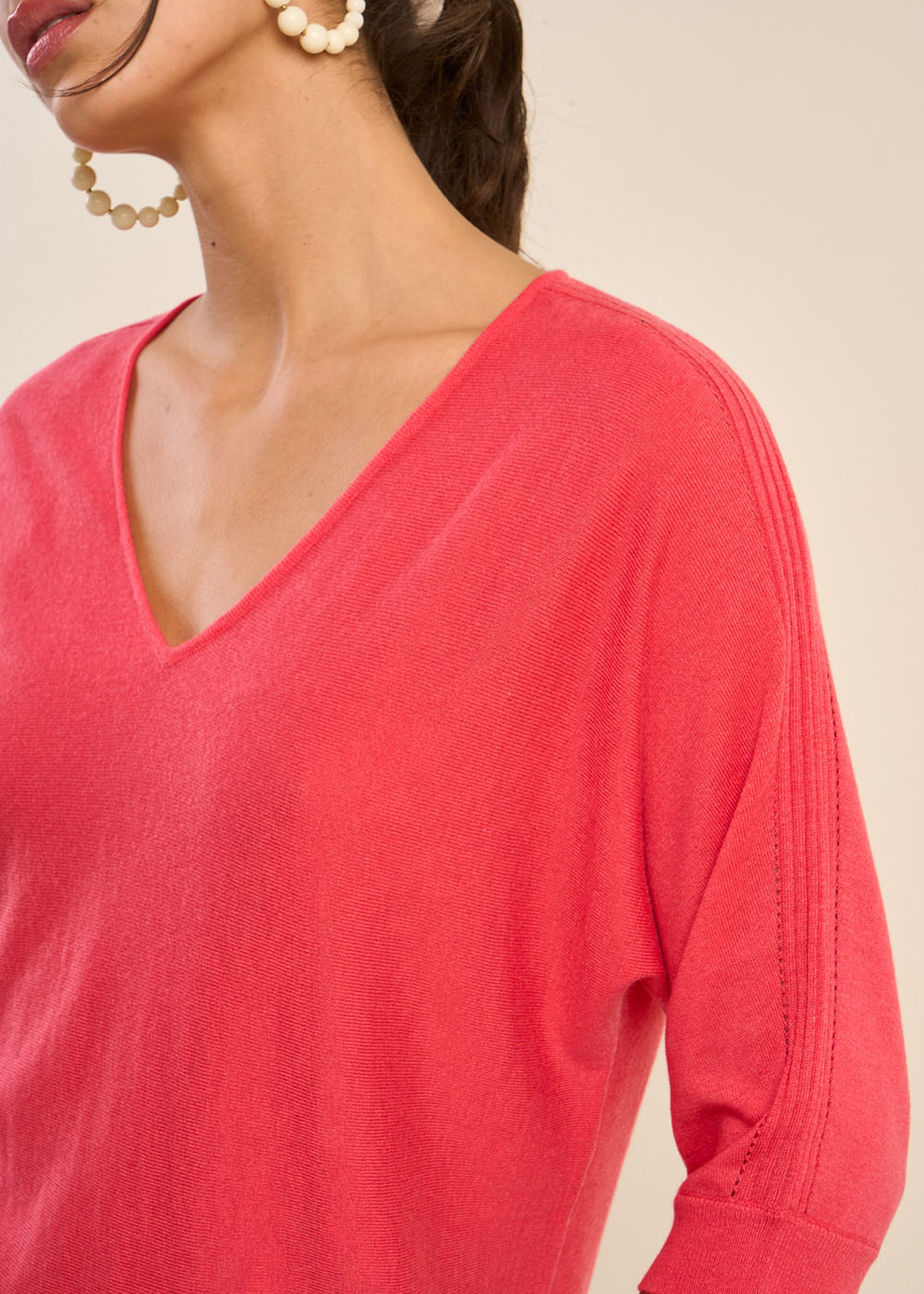 Oversized jumper with bat sleeves  - Sud Express - 4 - Sud Express