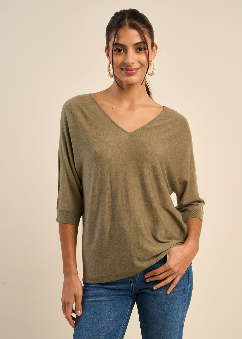 MARILOUIS Oversized jumper with bat sleeves  - 1 - Sud Express - Sud Express