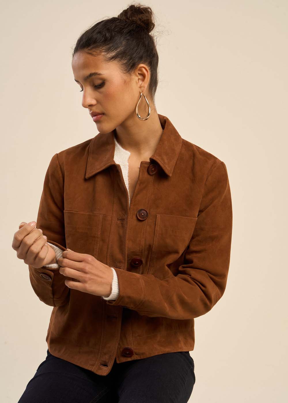 VUA Suede overshirt jacket - 1 - Sud Express - Sud Express