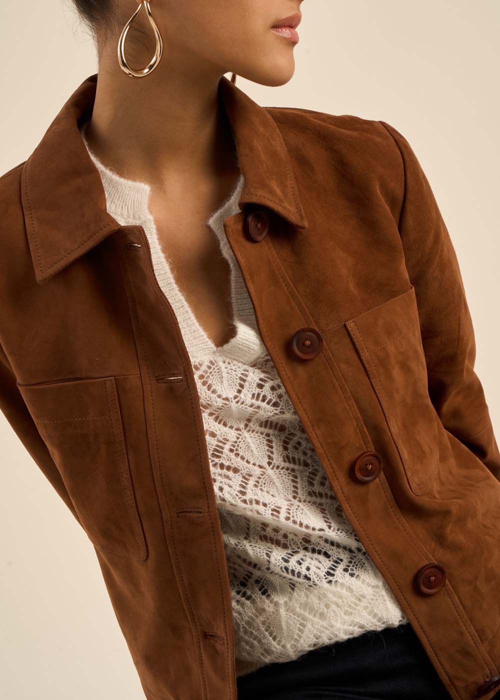 VUA Suede overshirt jacket - 2 - Sud Express - Sud Express