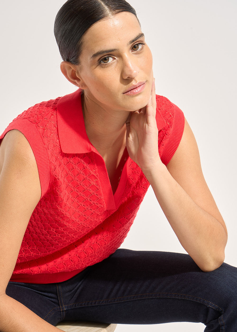 MERRY Sleeveless cotton polo - 4 - Sud Express - Sud Express