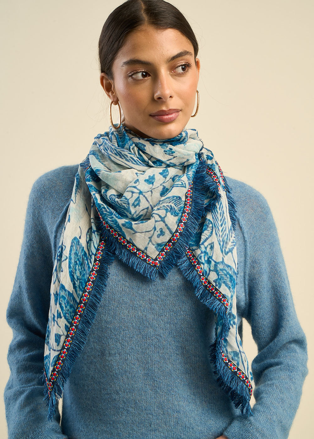 ELFIE  Fringed scarf - 1 - Sud Express - Sud Express