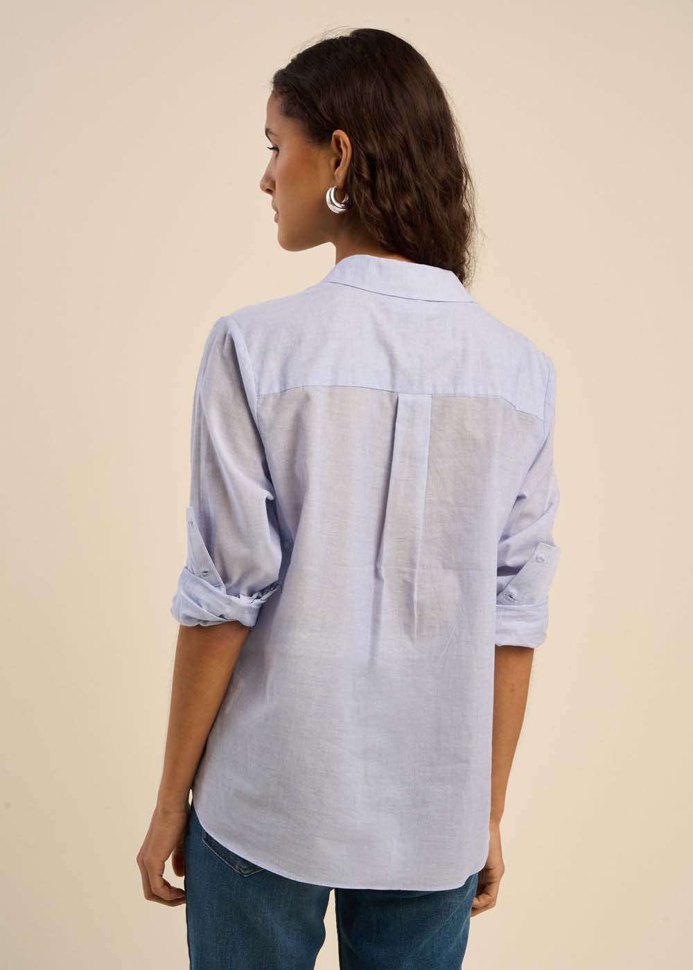 CORMALYNA Fluid shirt with classic collar - 3 - Sud Express - Sud Express