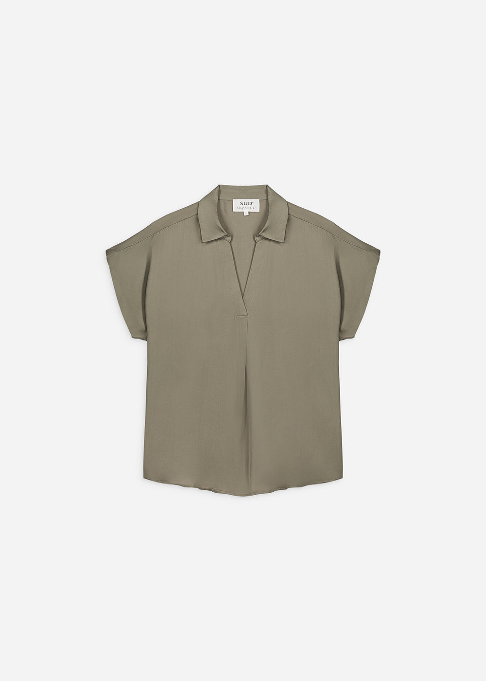 Top with flowing shirt collar - Sud Express - 7 - Sud Express