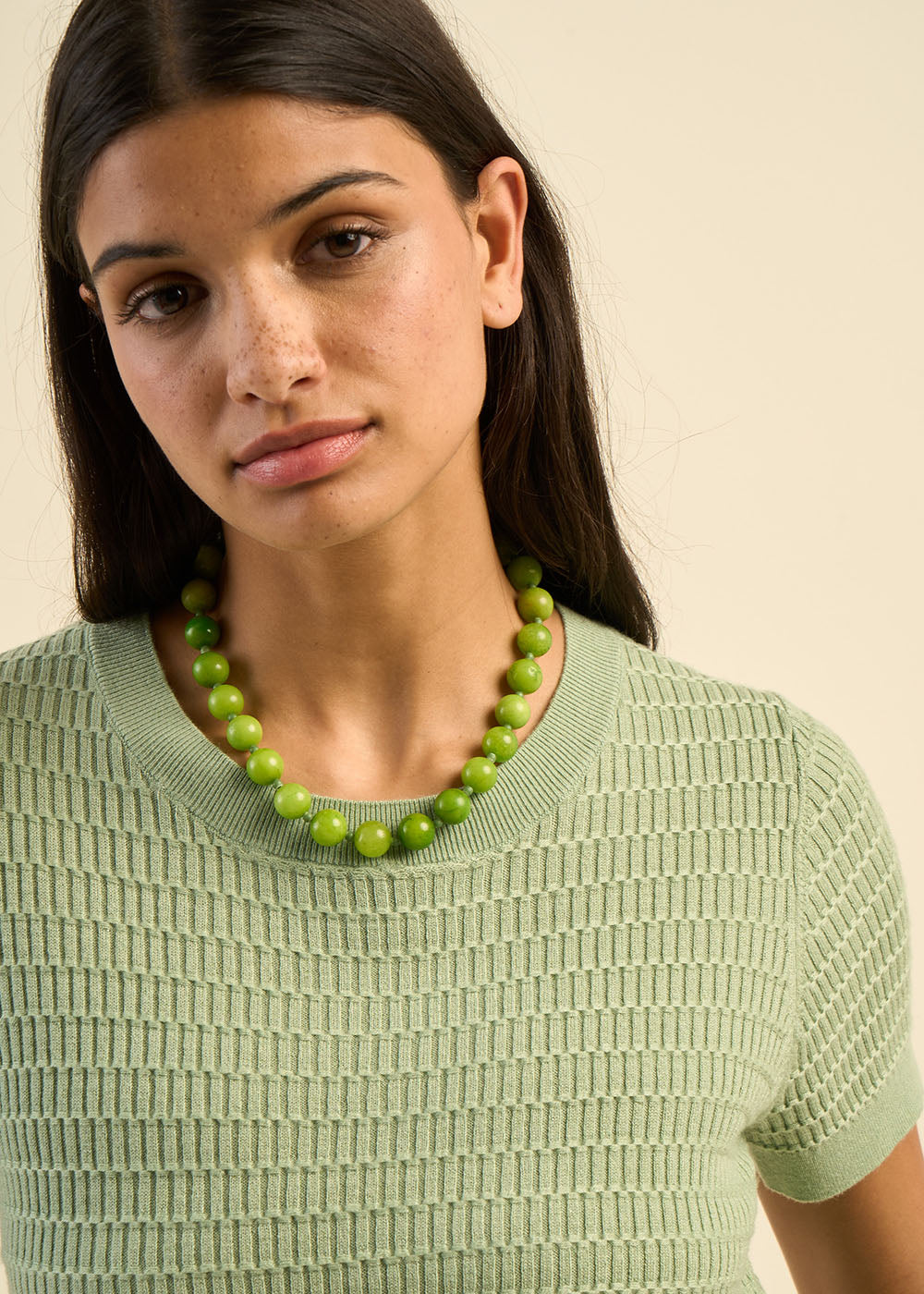 MAXENCE Short-sleeve sweater with textured stitch details - 1 - Sud Express - Sud Express