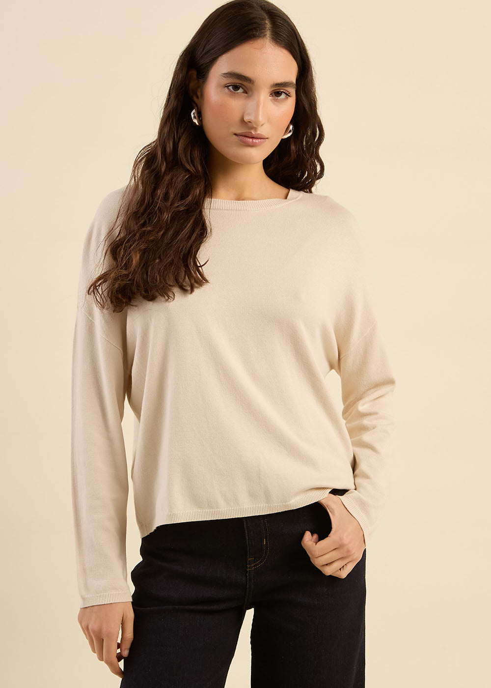 MONANOU Solid Boat-Neck Sweater - 1 - Sud Express - Sud Express