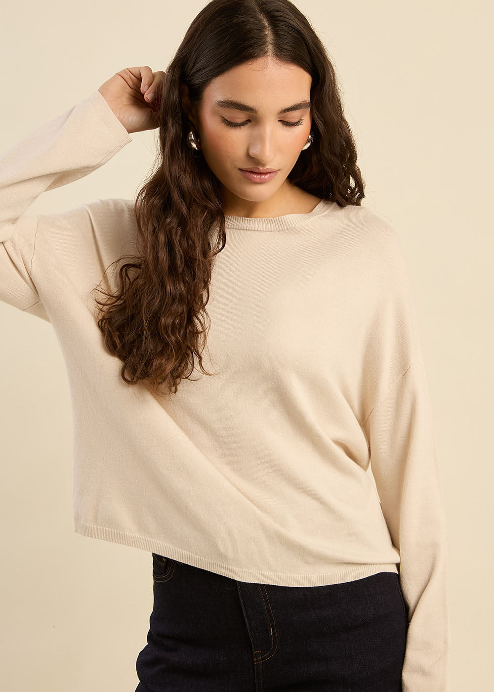 MONANOU Solid Boat-Neck Sweater - 4 - Sud Express - Sud Express