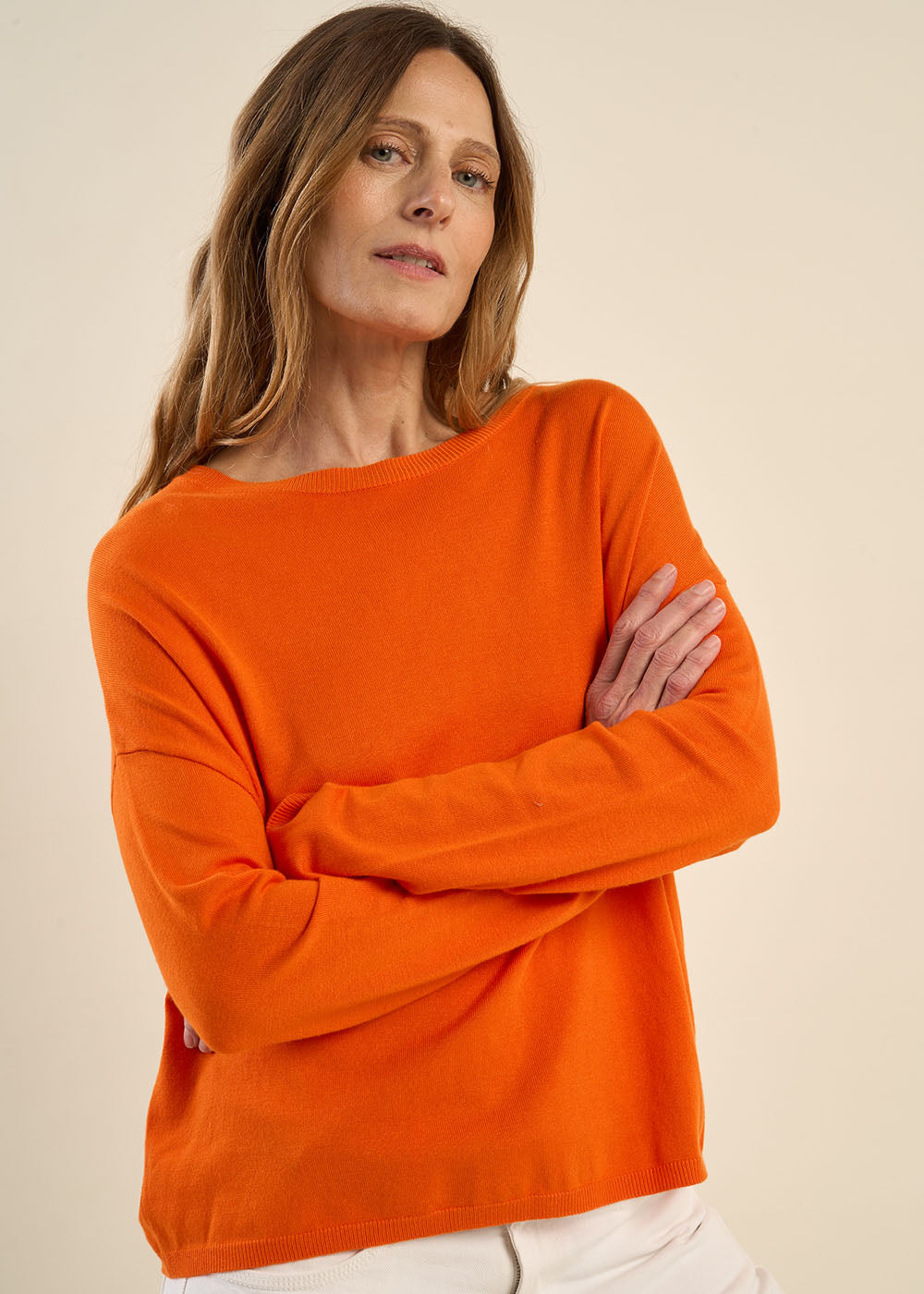 MONANOU Solid Boat-Neck Sweater - 4 - Sud Express - Sud Express