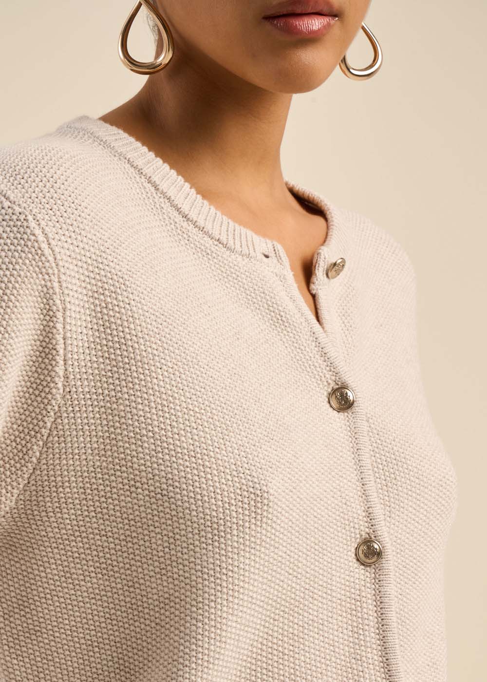 GLORIA Gilet col rond à boutons bjoux  - 2 - Sud Express - Sud Express