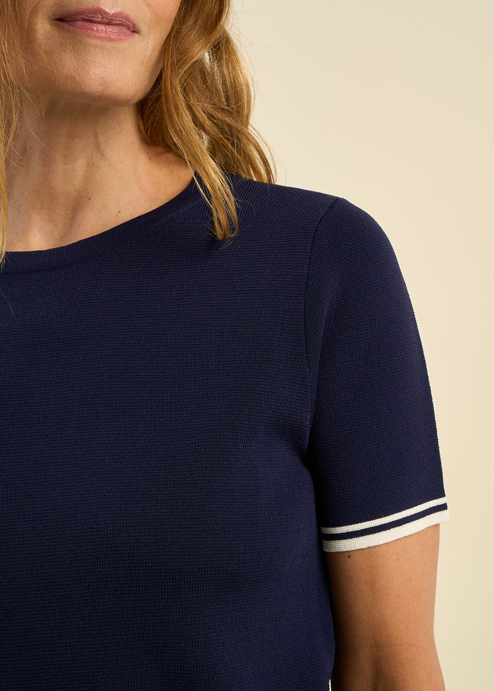 MOVAK Short-sleeved sweater with sporty stripes - 2 - Sud Express - Sud Express