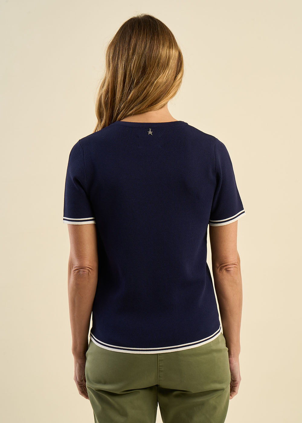 MOVAK Short-sleeved sweater with sporty stripes - 3 - Sud Express - Sud Express