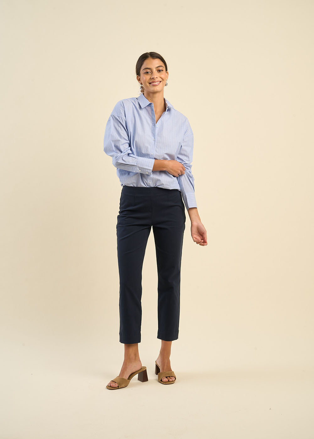 PESILY 7/8th trousers with darts - 1 - Sud Express - Sud Express
