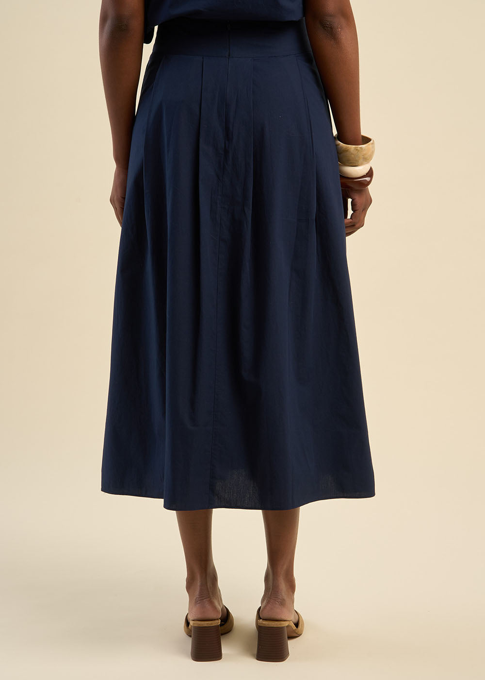 Cotton poplin skirt - Sud Express - 3 - Sud Express