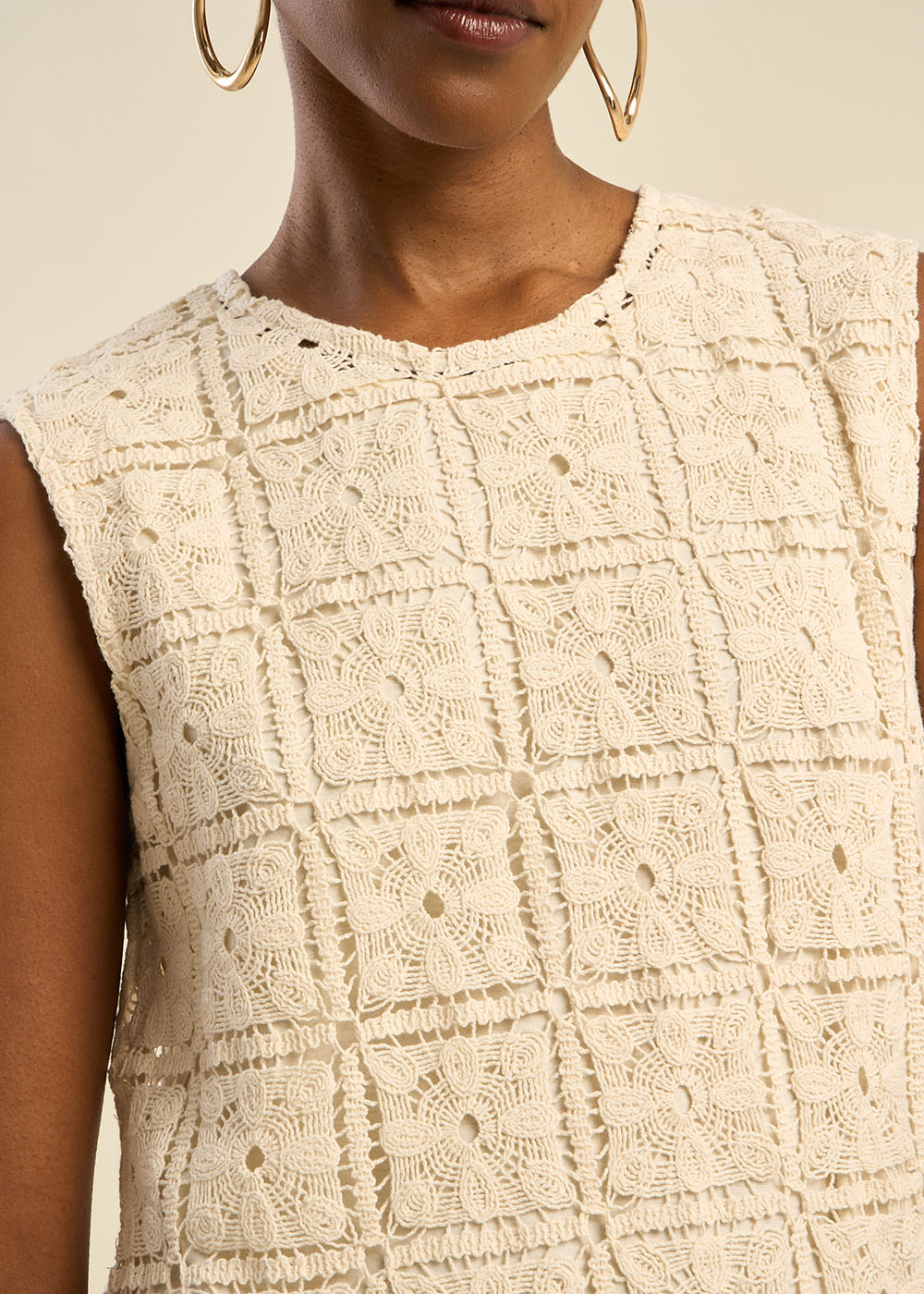 RENDELA Sleeveless openwork knit dress - 2 - Sud Express - Sud Express
