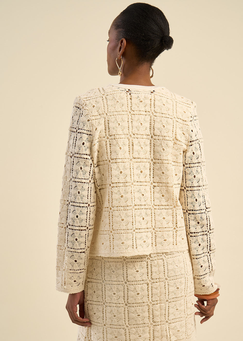 GRENDELA Long-sleeved openwork lace jacket - 3 - Sud Express - Sud Express