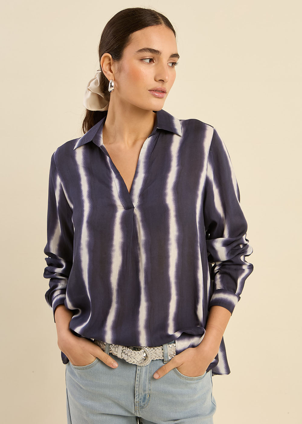 TAVALINE Fluid top with tie and dye stripes - 4 - Sud Express - Sud Express