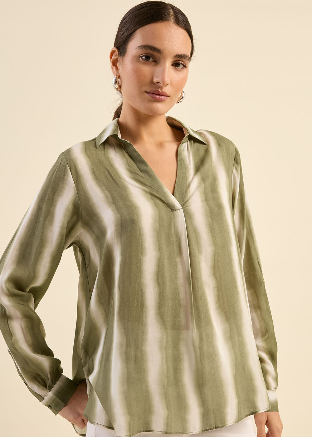 TAVALINE Fluid top with tie and dye stripes - 1 - Sud Express - Sud Express