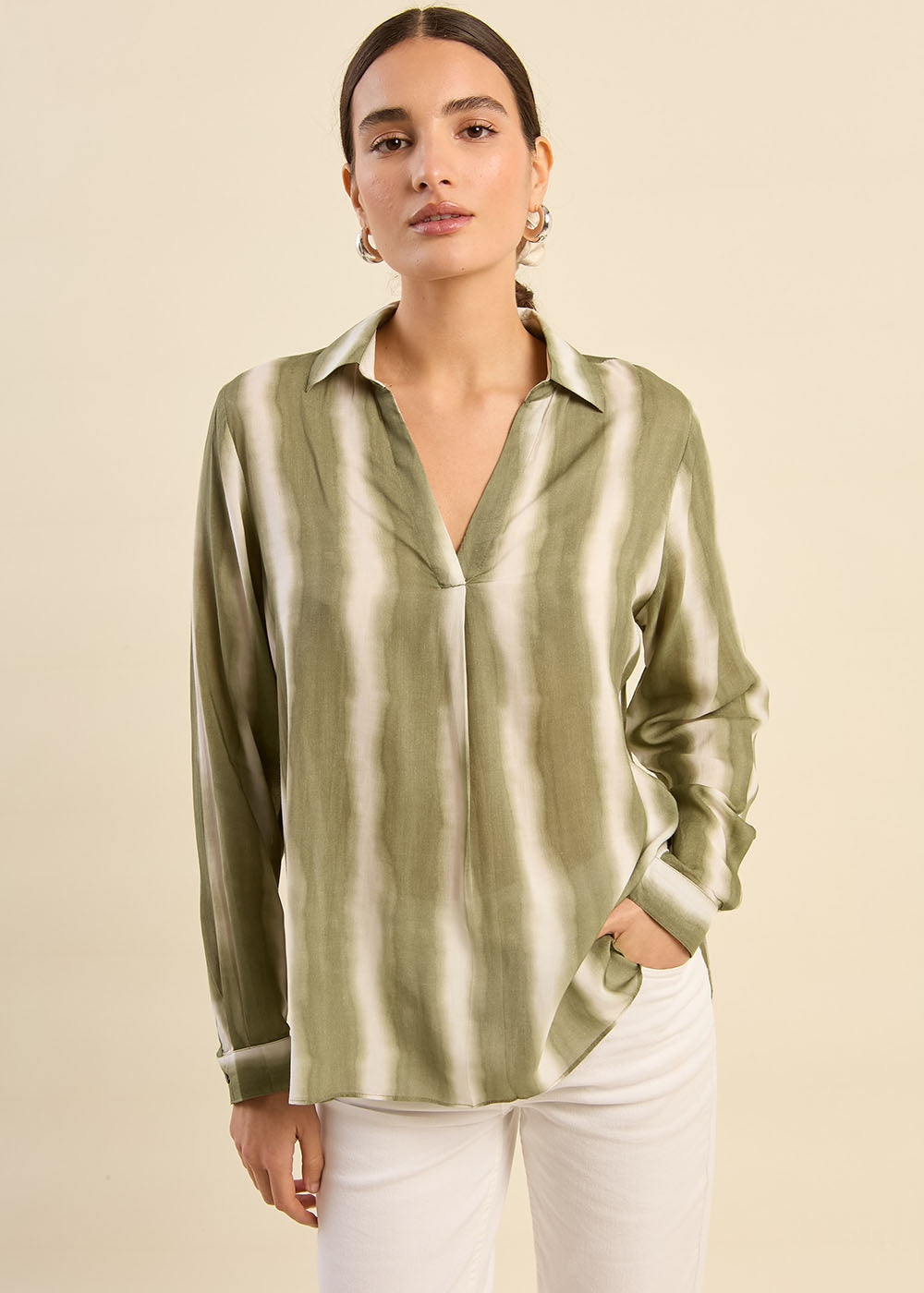 Fluid top with tie and dye stripes - Sud Express - 5 - Sud Express