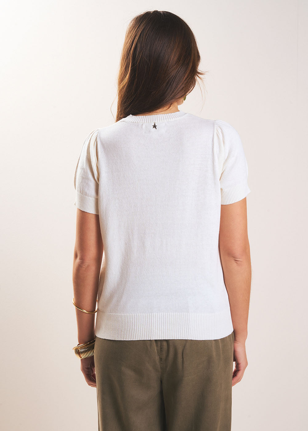 MANYA Short-sleeve sweater with pleated shoulders - 3 - Sud Express - Sud Express