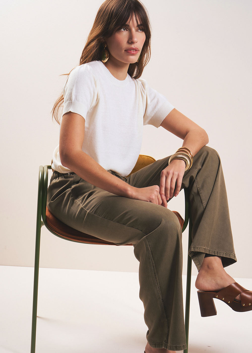 MANYA Short-sleeve sweater with pleated shoulders - 4 - Sud Express - Sud Express