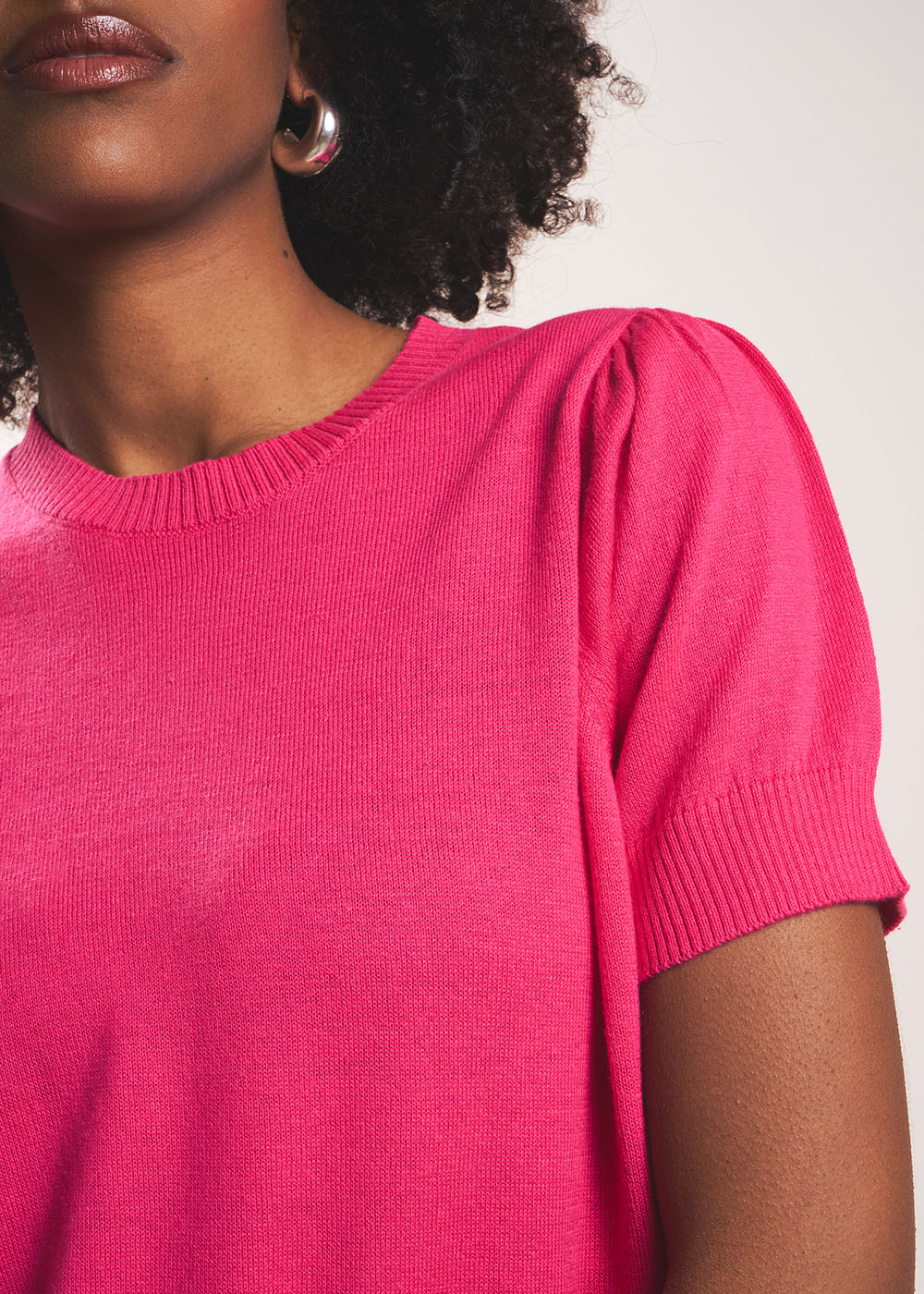 MANYA Short-sleeve sweater with pleated shoulders - 2 - Sud Express - Sud Express