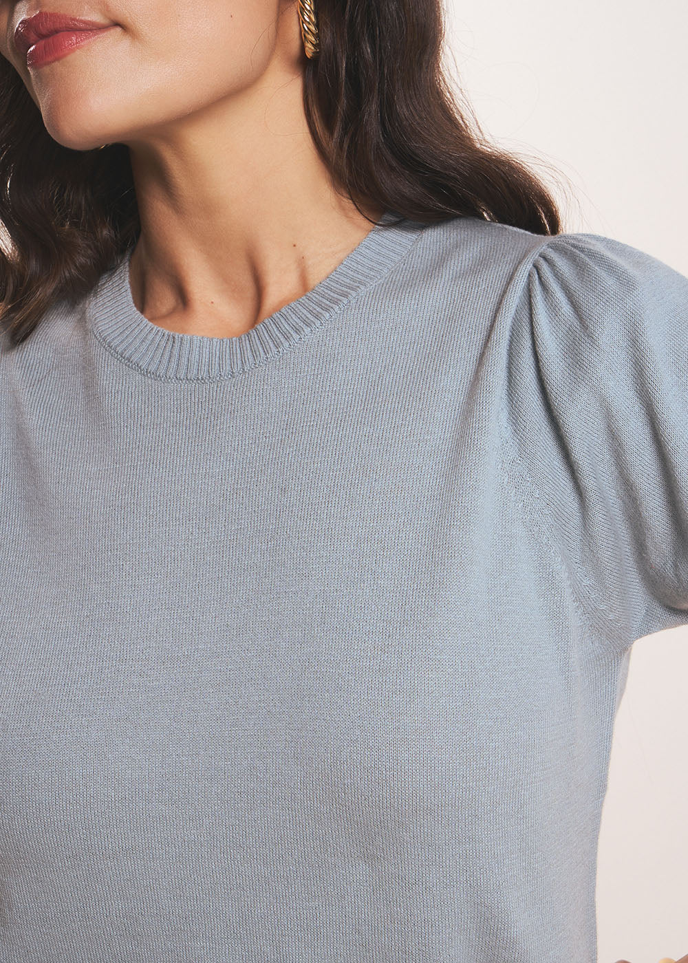 MANYA Short-sleeve sweater with pleated shoulders - 2 - Sud Express - Sud Express