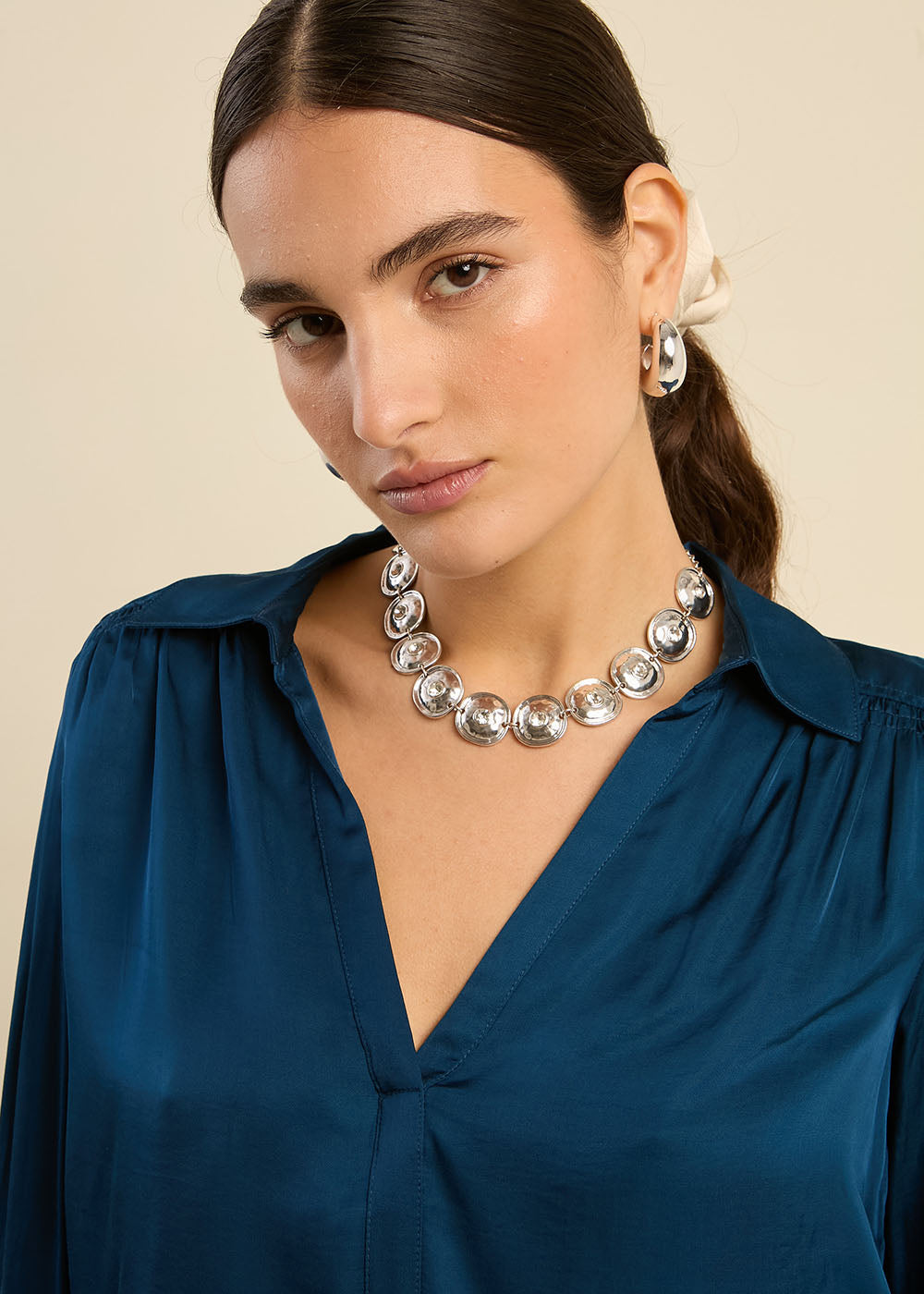 TEDY V-neck flowing blouse - 2 - Sud Express - Sud Express