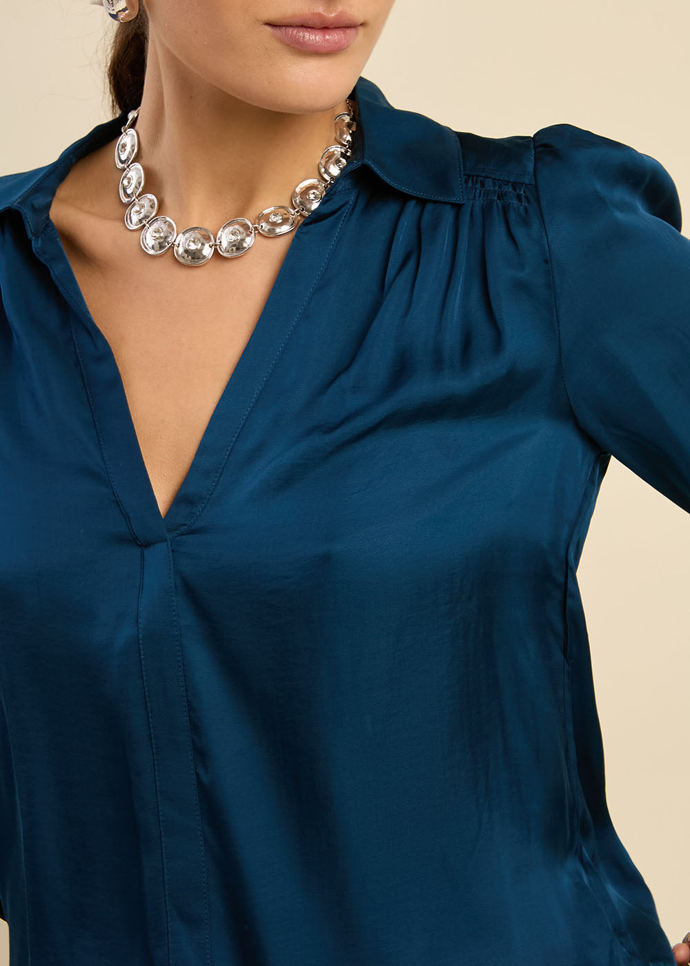 TEDY V-neck flowing blouse - 4 - Sud Express - Sud Express