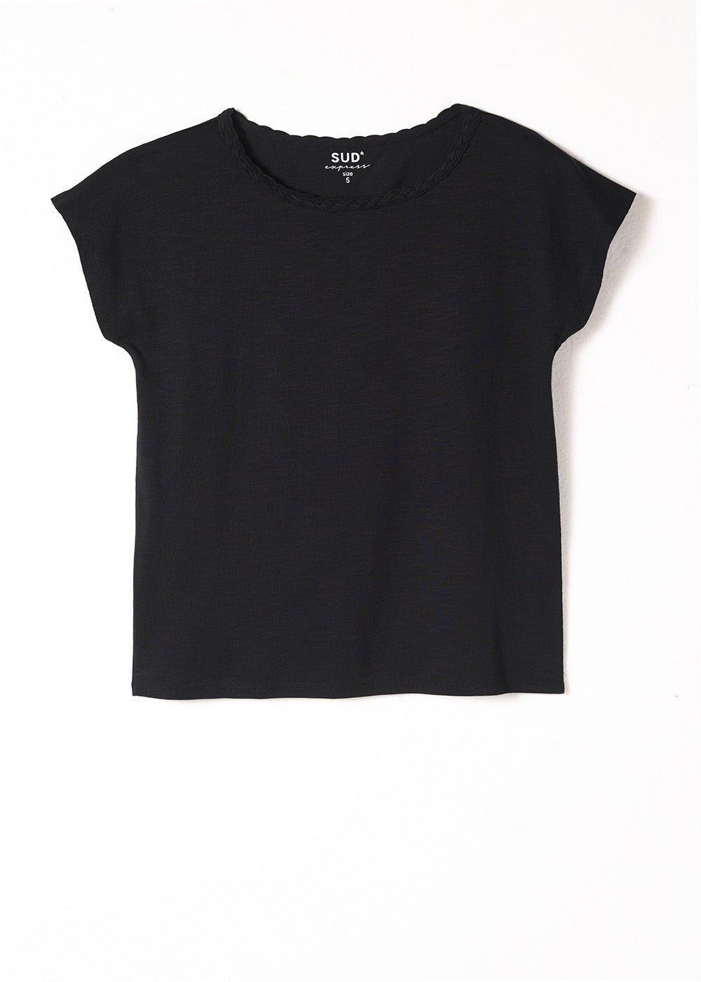 Embroidered boat neck t-shirt - Sud Express - 7 - Sud Express
