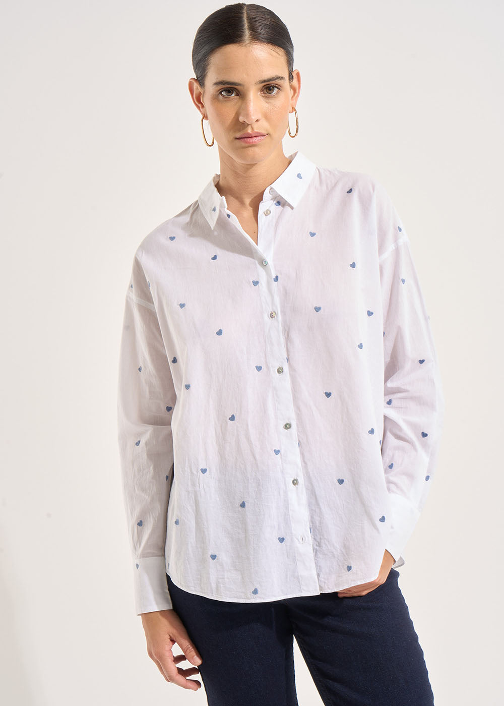 CASSIOPA Shirt with little hearts - 1 - Sud Express - Sud Express