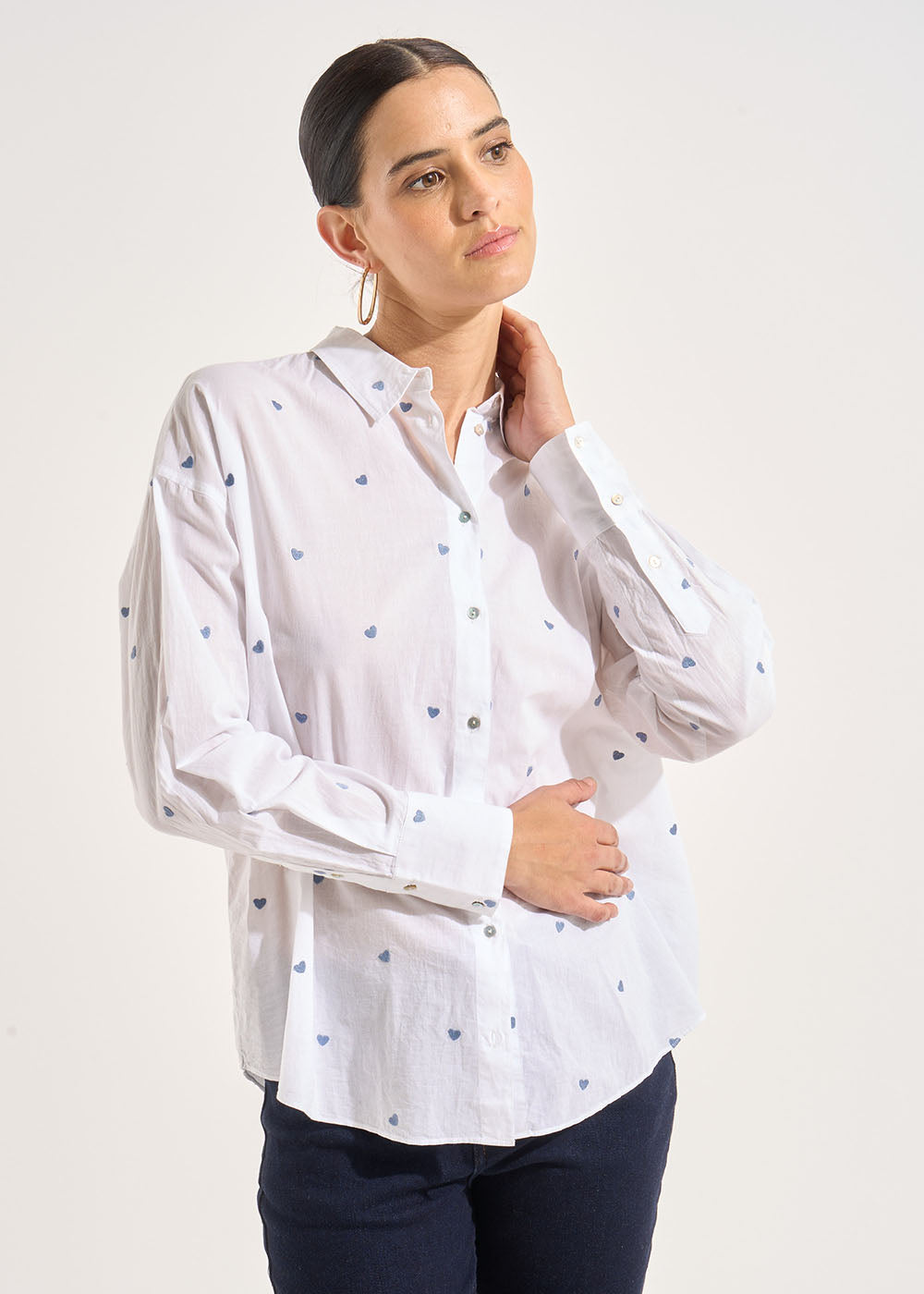 CASSIOPA Shirt with little hearts - 4 - Sud Express - Sud Express